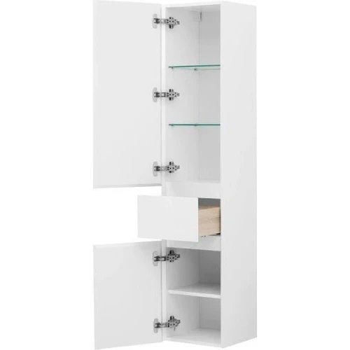 Шкаф пенал Aquanet Йорк 35 L 209143 подвесной Белый МДФ / ЛДСП