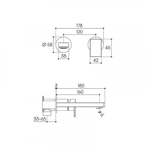 Смеситель для раковины Aqueduto Geomerico GEO0400 цвет Хром