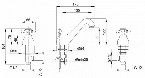 Смеситель для раковины Migliore Lady 18854 Золото латунь