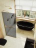 Душевая перегородка Maybah Glass MGD-735-3у 890x1950 в узком профиле Золото стекло графитовое