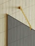 Душевая перегородка Maybah Glass MGD-735-3у 890x1950 в узком профиле Золото стекло графитовое