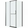 Душевой уголок Grossman Pragma 110х80 120.K33.03.1180.21.02 профиль Черный матовый стекло шиншилла