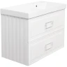 Тумба под раковину La Fenice Cubo 90 FNC-01-CUB-B-90-2 подвесная Белая матовая МДФ / ЛДСП