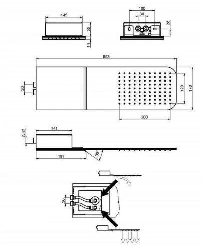 Верхний душ Fima Carlo Frattini Showerhead F2347CR цвет Хром