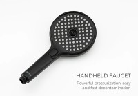 Смеситель для ванны Gappo G03-6 G2203-6 универсальный Черный матовый Хром латунь на стену
