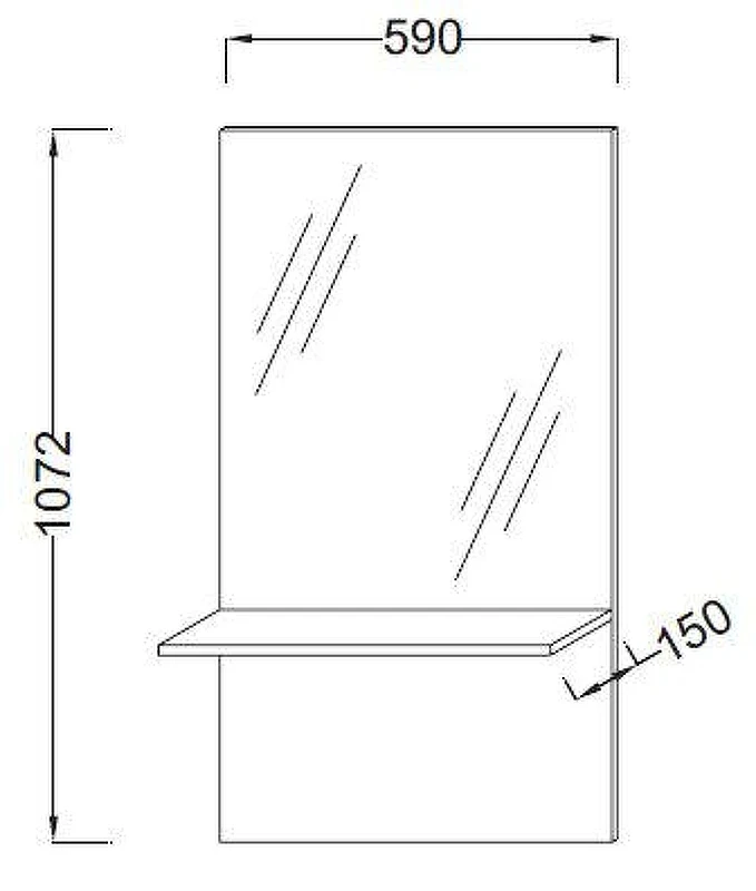 Зеркало Jacob Delafon Struktura 59 EB1212-N18 цвет Белый