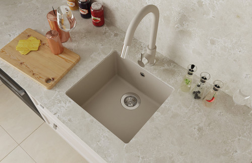 Кухонная мойка Florentina Вега-400 22.315.C0400.305 Грей искусственный камень (литьевой мрамор) встраиваемый