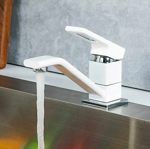 Смеситель для кухни Gappo G17-8 G4517-8 Белый латунь