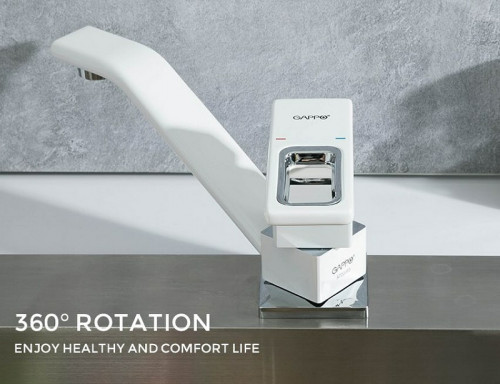 Смеситель для кухни Gappo G17-8 G4517-8 Белый латунь