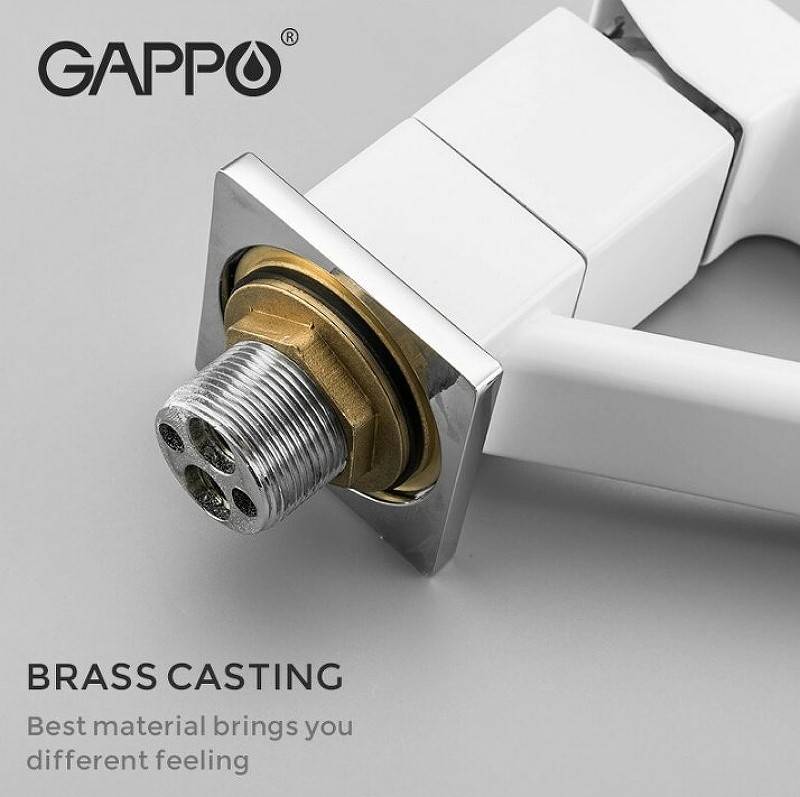 Смеситель для кухни Gappo G17-8 G4517-8 Белый латунь