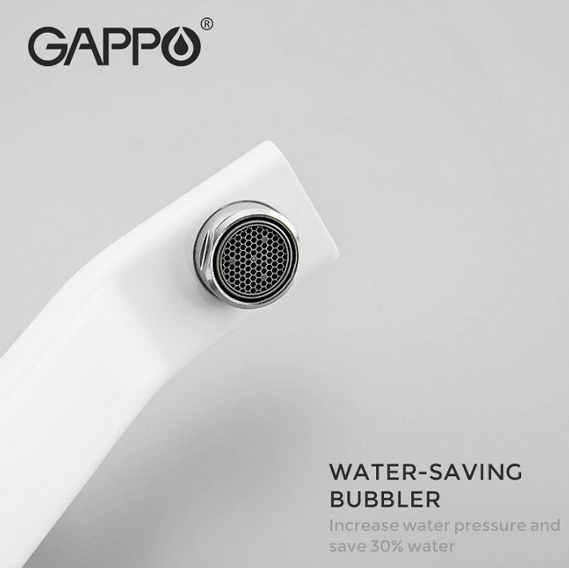 Смеситель для кухни Gappo G17-8 G4517-8 Белый латунь