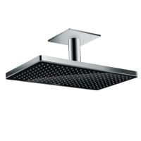 Верхний душ Hansgrohe Rainmarket Select 460 1jet 24002600 Черный хром латунь на потолок