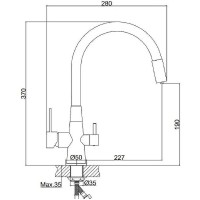 Смеситель для кухни Haiba HB76859-7 Черный матовый латунь