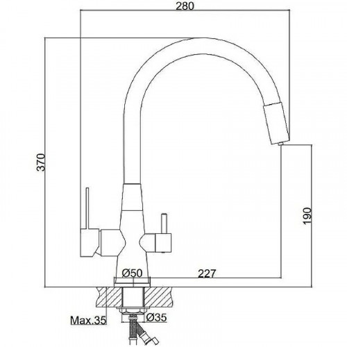 Смеситель для кухни Haiba HB76859-7 Черный матовый латунь