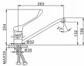 Смеситель для кухни Frap H54 F4254 Хром