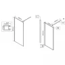 Душевая перегородка Vincea Walk-In 120 VSW-1HP120GWBG профиль Брашированное золото стекло ламинированное с золотыми нитями