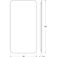 Зеркало Defesto Opti 50x100 DF 2805R с подсветкой 28W-4500К/ИК - выключатель/Нейтральный белый свет