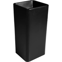 Раковина SantiLine 41 SL-4013MB Черная матовая фаянс напольный