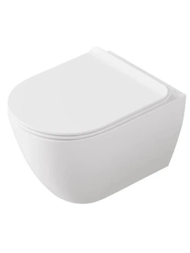 Унитаз подвесной Sanita Luxe Surf WC.WH/Surf/SlimDM.Rim/WHT.G/S1 цвет Белый с сиденьем Микролифт