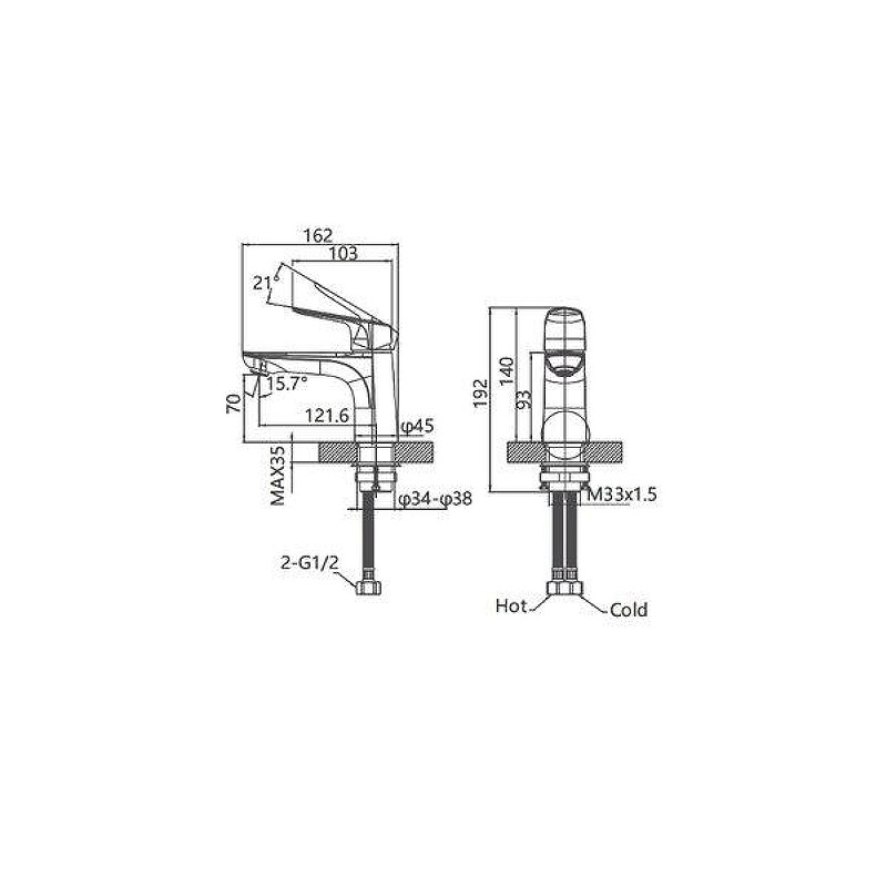 Смеситель для раковины Arrow AG4137CP цвет Хром