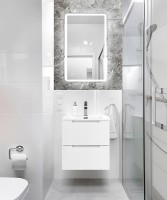 Тумба под раковину BelBagno Etna 50 ETNA-500-2C-SO-BL подвесная Bianco Lucido МДФ / ЛДСП