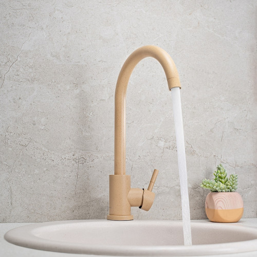 Смеситель для кухни Ростовская Мануфактура Сантехники SUS124BNK-017F Бежевый