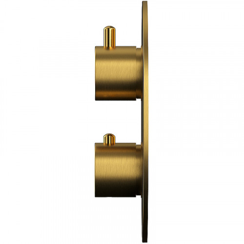 Душевая система Whitecross Y brushed gold YSET08TOPGLB с термостатом Брашированное золото латунь встраиваемый