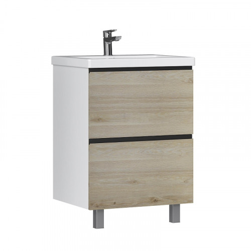 Тумба под раковину Vigo Cross 60 447 цвет Дуб давос натуральный Белый