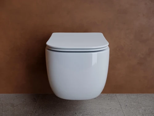 Комплект унитаза DIWO Ceramicanova Noel CN3013 с сиденьем с инсталляцией DIWO 4501 с клавишей смыва цвет Глянцевый белый