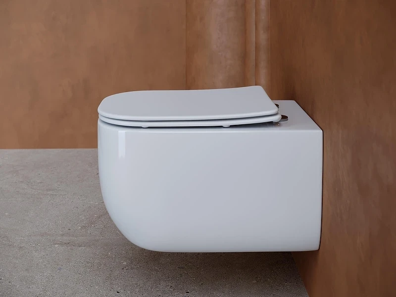 Комплект унитаза DIWO Ceramicanova Noel CN3013 с сиденьем с инсталляцией DIWO 4501 с клавишей смыва цвет Глянцевый белый