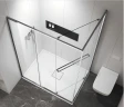Душевой уголок Vincea Теси (Tesi) 120х90 VSRW-7TS9012CLGM профиль Вороненая сталь стекло прозрачное