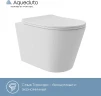 Унитаз Aqueduto Cone Plus CONT0220 подвесной Белый матовый с сиденьем Микролифт фарфор подвесной