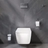 Комплект унитаза WellWant Tesoro WWU01111W с инсталляцией Berges Atom 410 040340 с сиденьем Микролифт и Черной матовой клавишей смыва