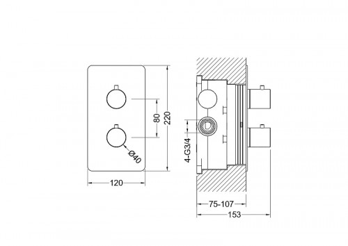 Смеситель для душа Aquatek Европа AQ1392BGM  с термостатом цвет Оружейная сталь