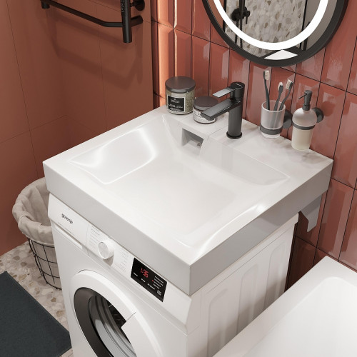 Раковина DIWO Ростов 60 RRnS600 на стиральную машину цвет Белый глянцевый