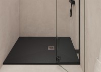Душевой поддон из искусственного камня Starohome Solid 80х80 1237485 Black Matt