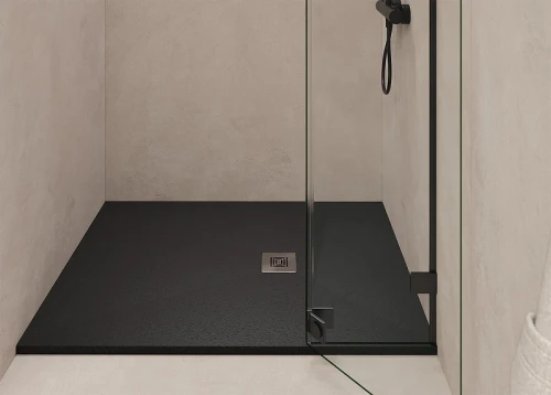 Душевой поддон из искусственного камня Starohome Solid 80х80 1237485 Black Matt