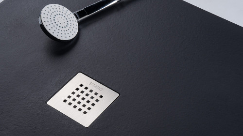 Душевой поддон из искусственного камня Starohome Solid 80х80 1237485 Black Matt