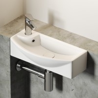 Раковина Ceramicanova Element 45 R CN6038R Белая фарфор подвесная