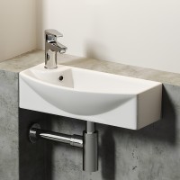 Раковина Ceramicanova Element 45 R CN6038R Белая фарфор подвесная