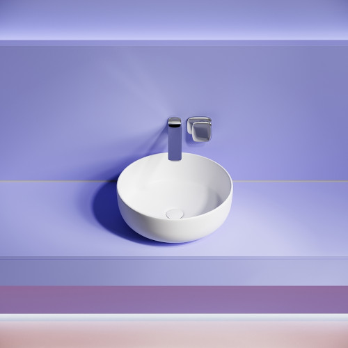 Раковина-чаша Ceramicanova Taycan 38 CN12003MW Белая матовая фарфор накладная