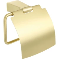 Держатель туалетной бумаги Fixsen Trend Gold FX-99010 с крышкой Золото-сатин