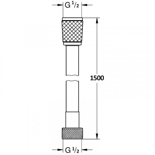Душевой шланг AQUAme AQM1500CR Хром