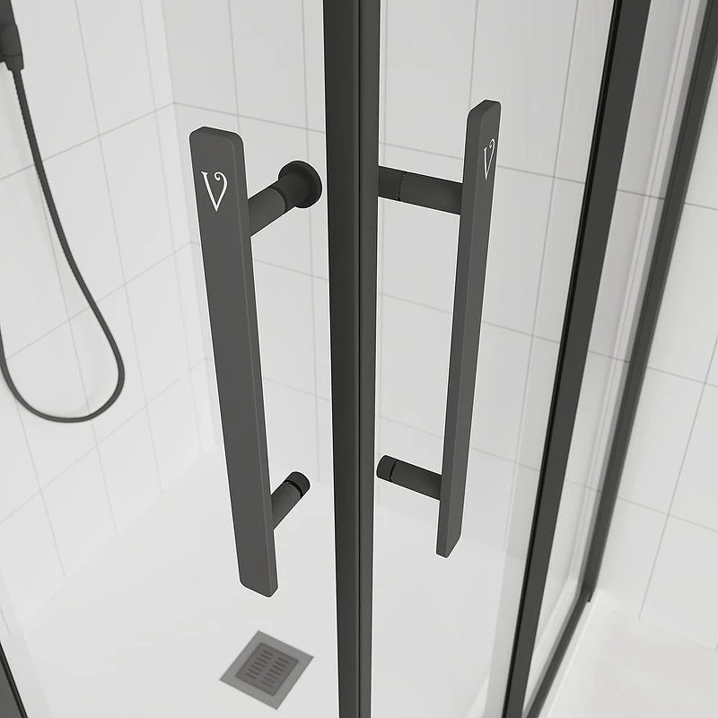 Душевой уголок Veconi Evo 300 B 110х80 E3-B-11080-01-C9 профиль Черный матовый стекло прозрачное