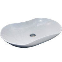 Раковина-чаша CeramaLux 66 9175 Белая фаянс накладная