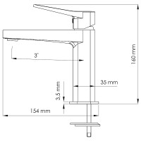 Смеситель для раковины WasserKRAFT Aula 1103 Хром латунь