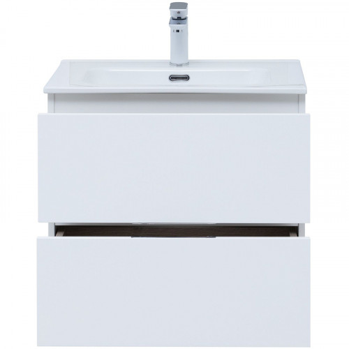 Тумба под раковину Aquanet Алвита New 60 277510 подвесная Белая матовая МДФ / ЛДСП