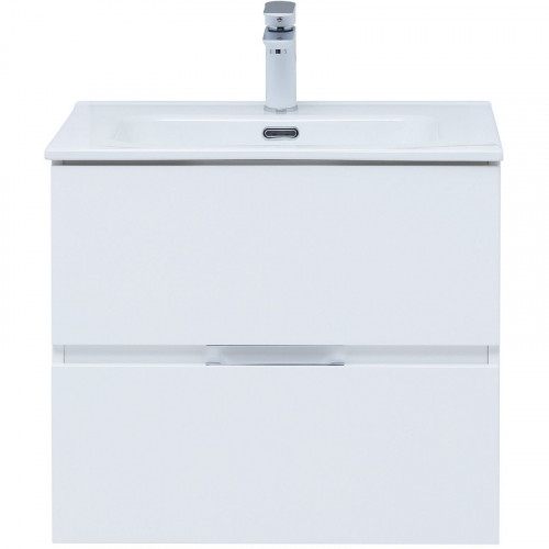 Тумба под раковину Aquanet Алвита New 60 277510 подвесная Белая матовая МДФ / ЛДСП