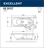 Акриловая ванна Excellent Be Spot 160x80 R WAEX.BSP16.RELAX.GL с гидромассажем