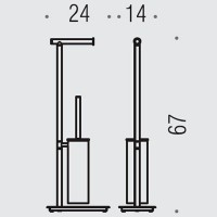 Напольная стойка Colombo Design Square B9907.HPS1 Нержавеющая сталь